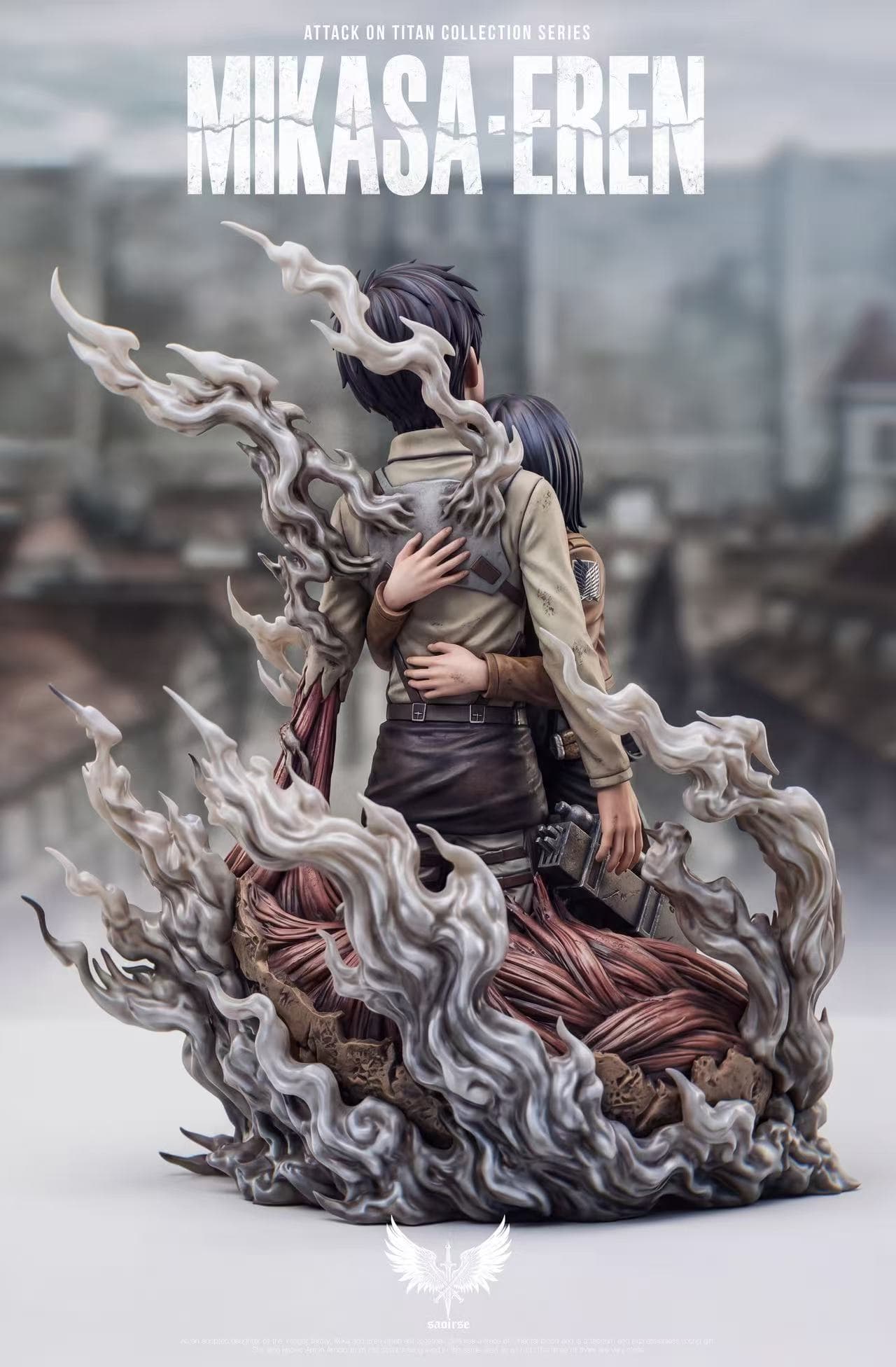 Attack on Titan Saoirse Studio Mikasa Eren hugging 3