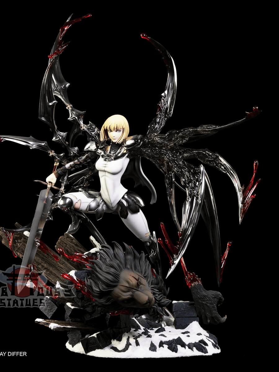 Claymore Kitsune Statue Clare vs Rigaldo