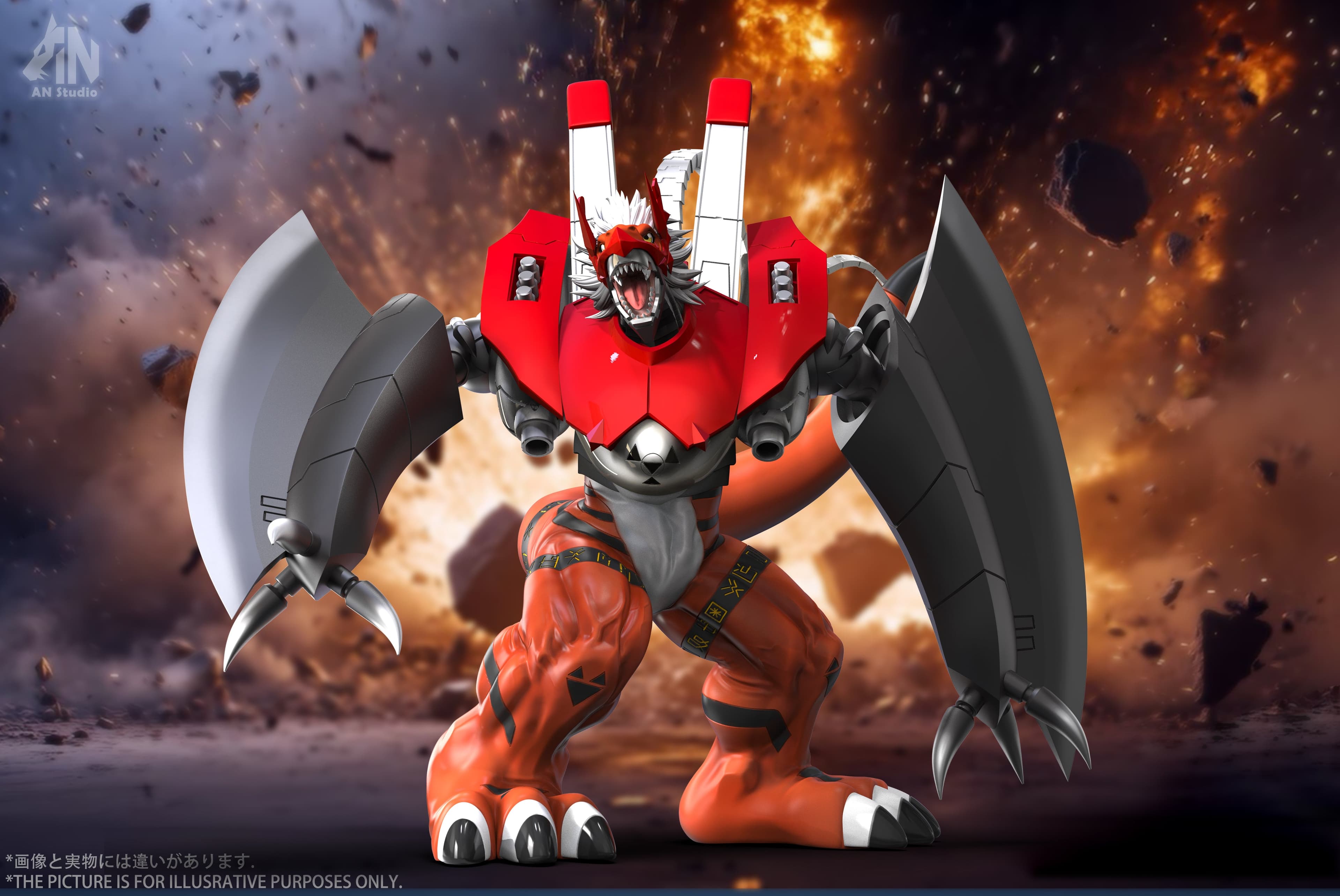 Digimon An Studio WarGrowlmon 2