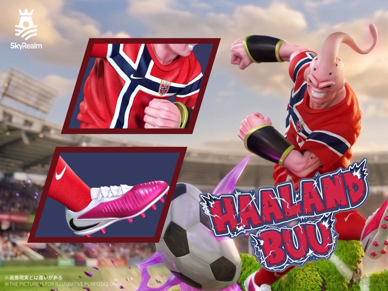 Dragon Ball SkyRealm Studio Majin Buu × Haaland 2