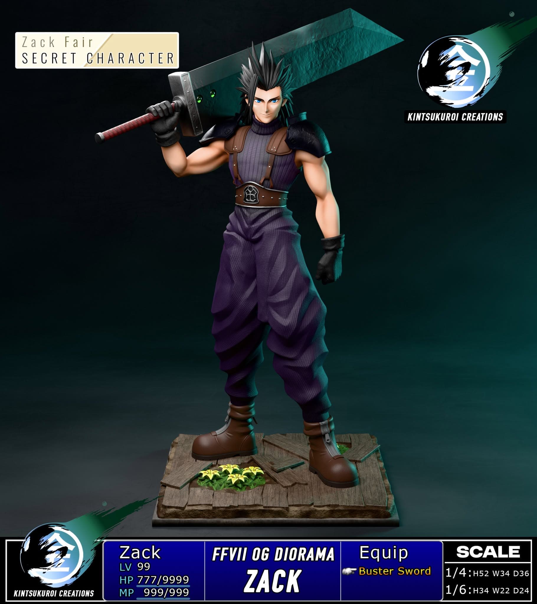 Final Fantasy Kintsukuroi Creations Zack Fair 1