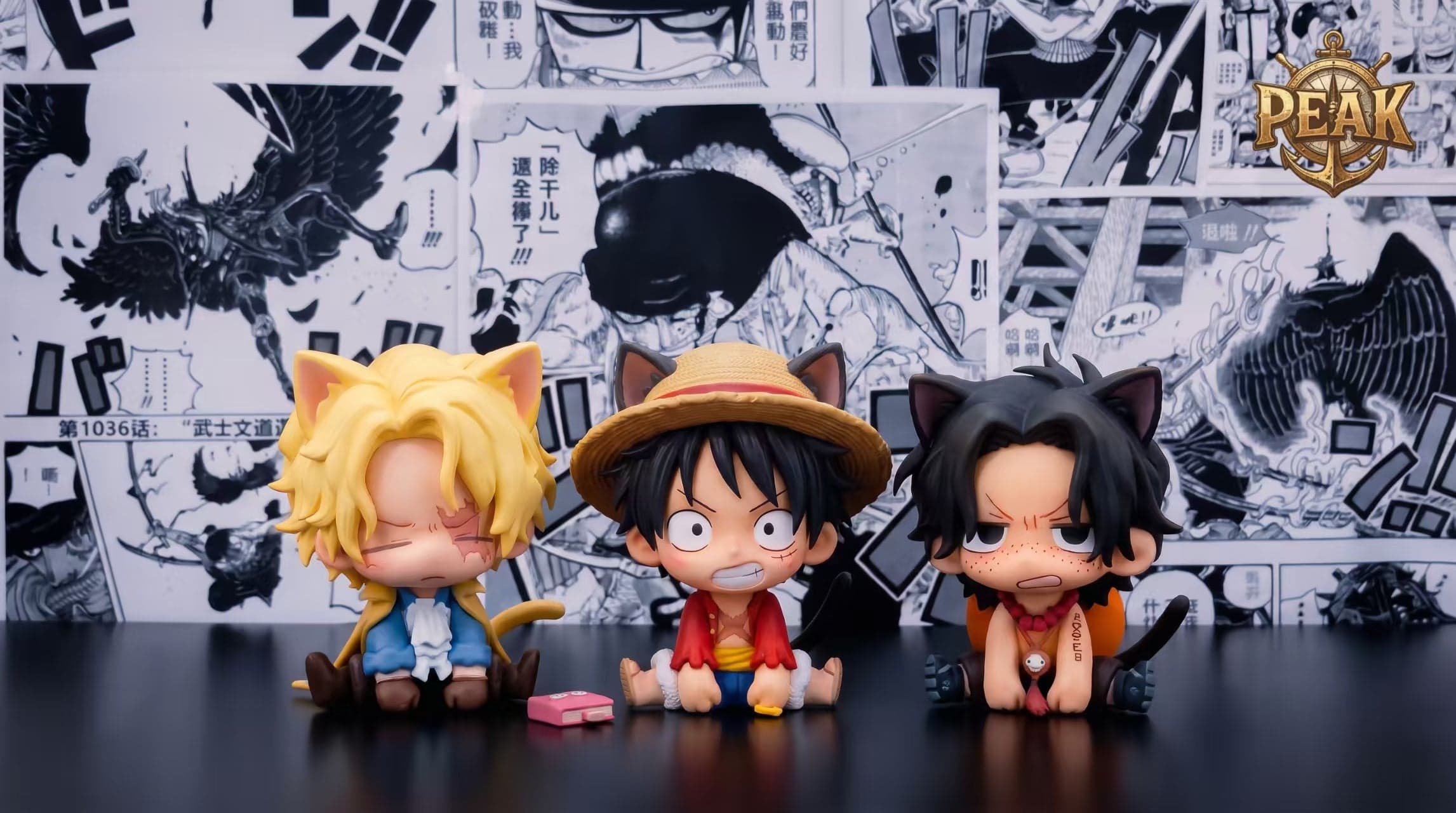 One Piece Peak Studio Cat Ear Luffy x Sabo x Ace 2
