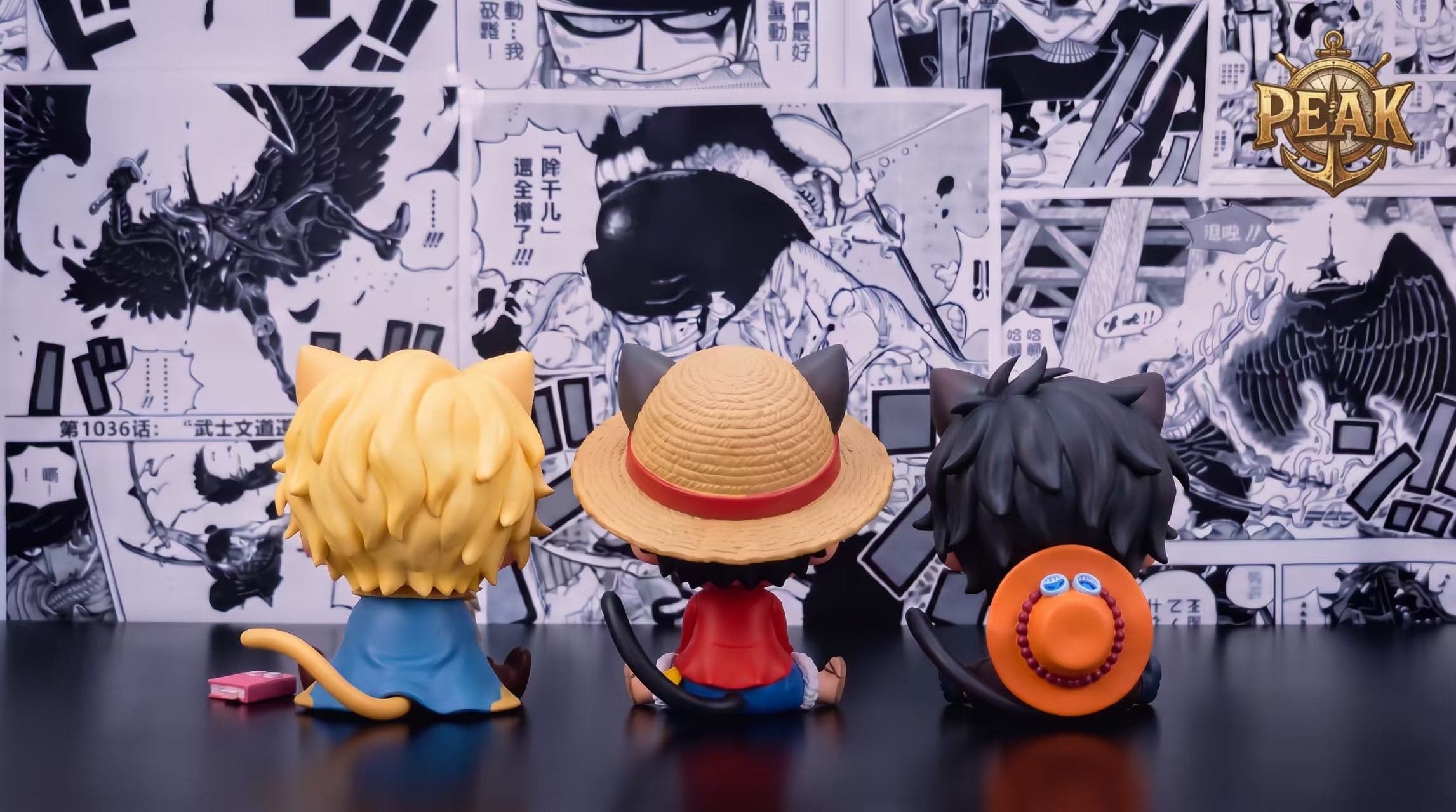 One Piece Peak Studio Cat Ear Luffy x Sabo x Ace 4