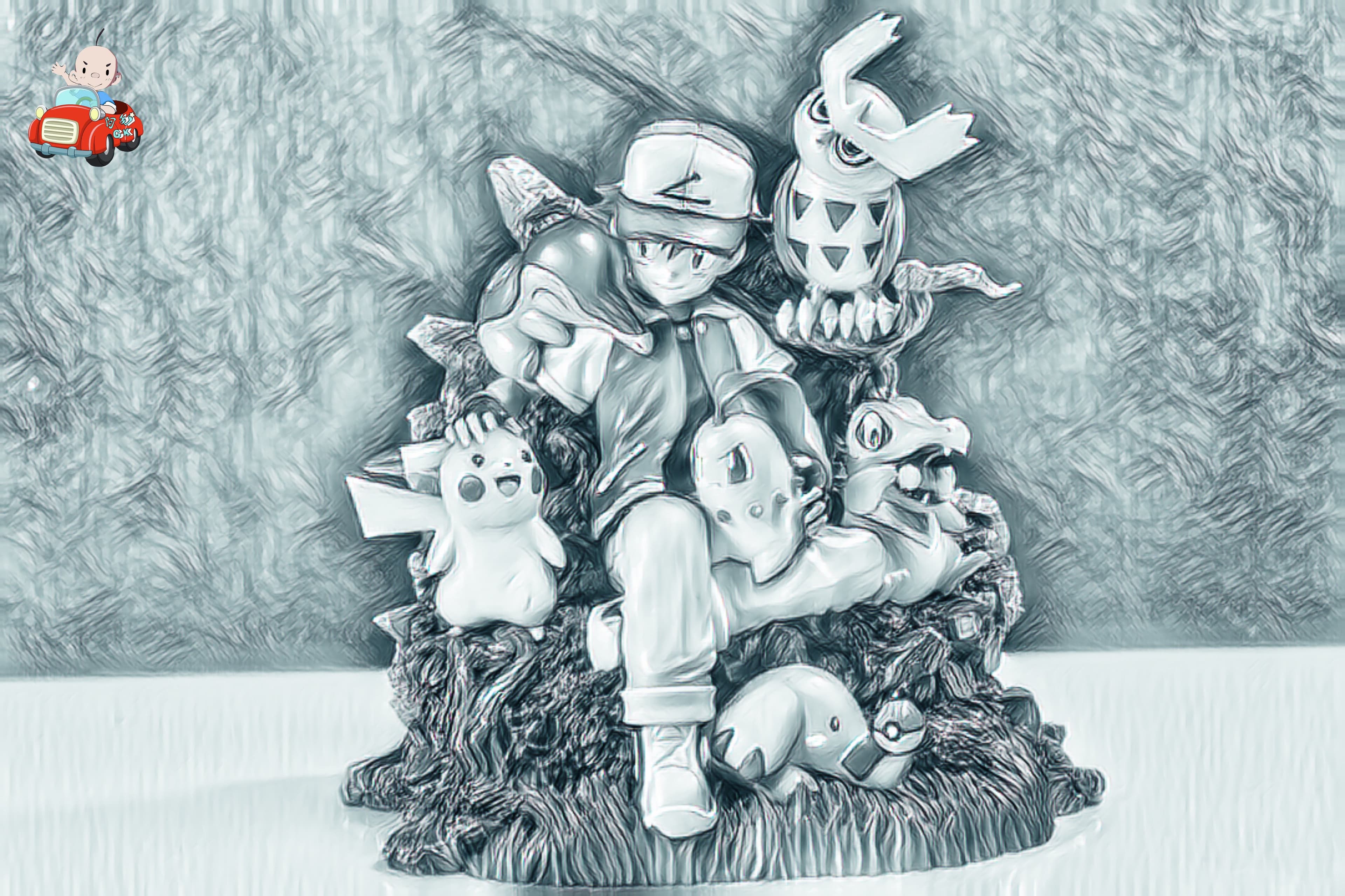 Pokemon AM Studio Ash Ketchum Team 2nd Generation 4