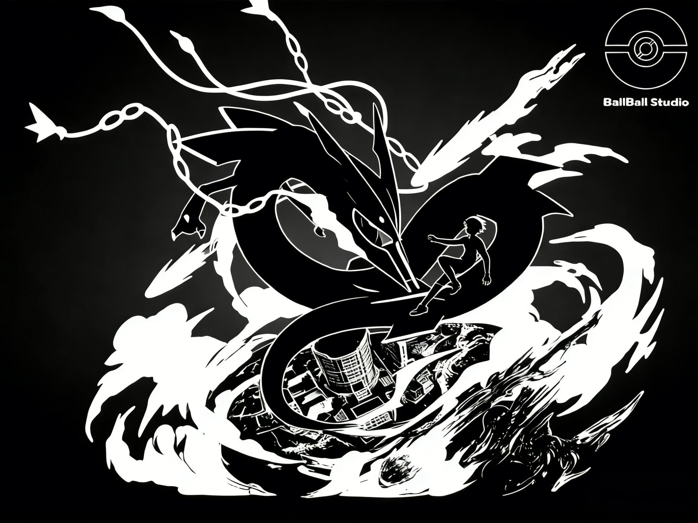 Pokemon BallBall Studio Mega Rayquaza 2