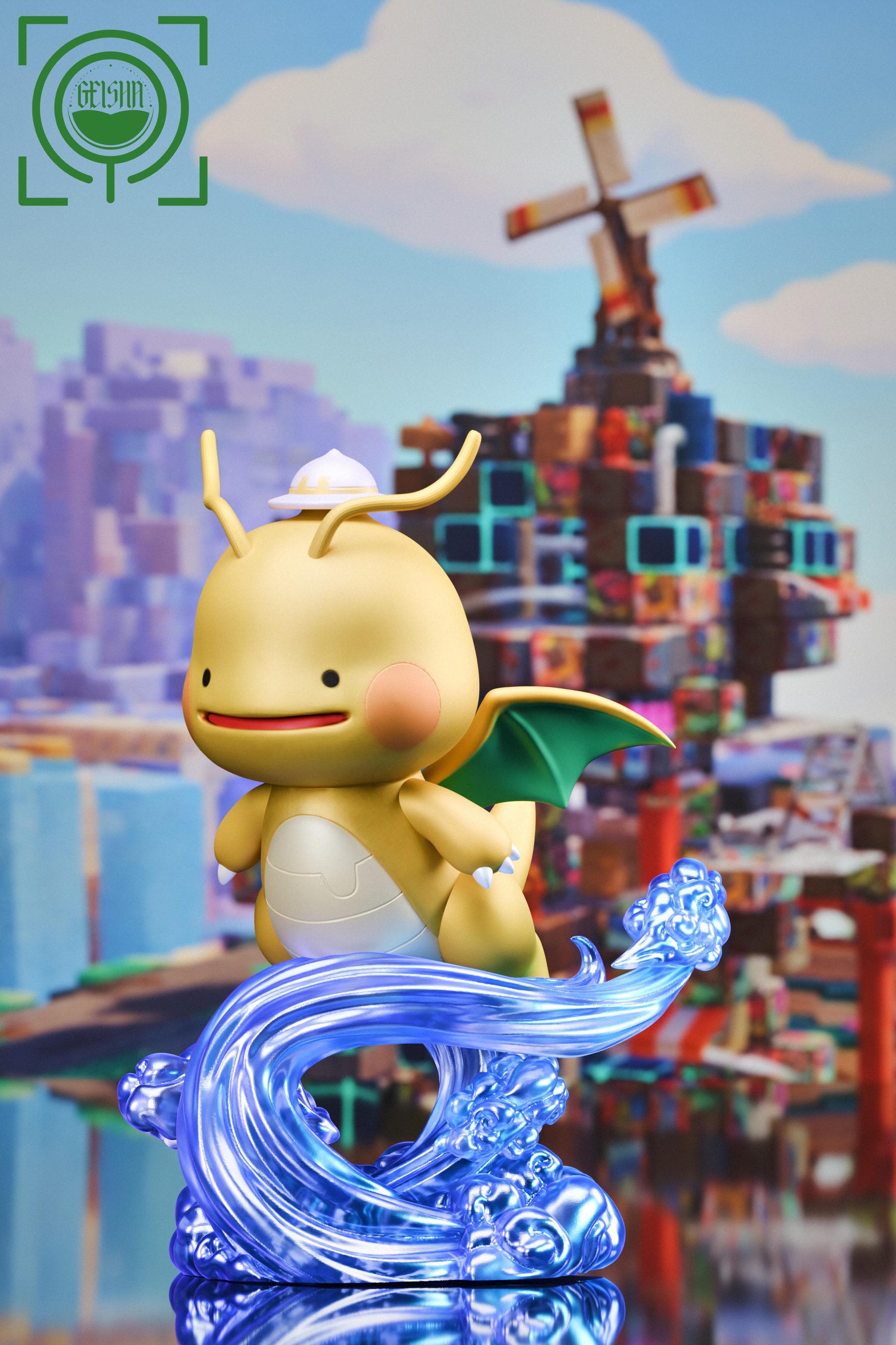 Pokemon GEISHA Studio Pokopia Ditto Dragonite Form