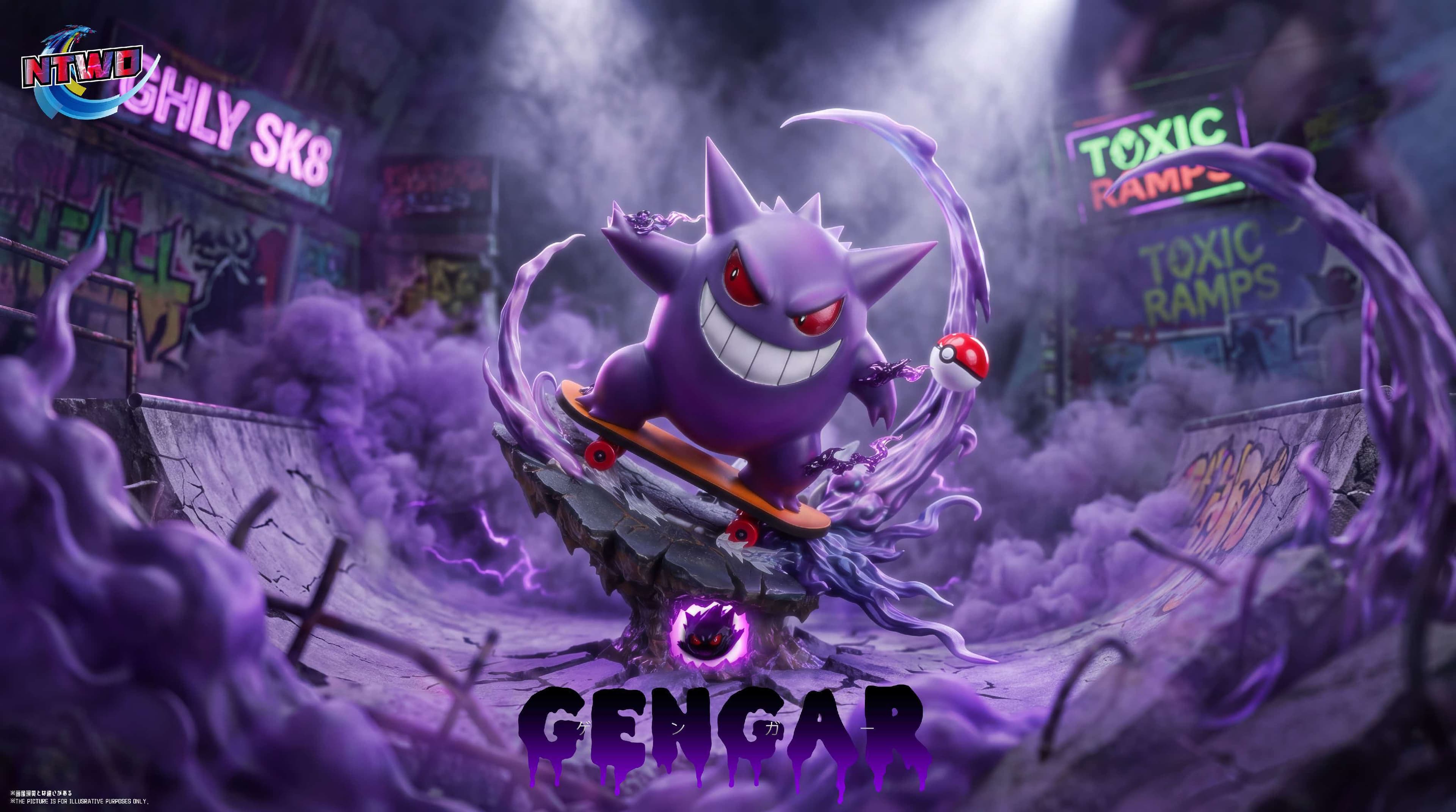 Pokémon Ntwo Studio Skateboard Gengar 1