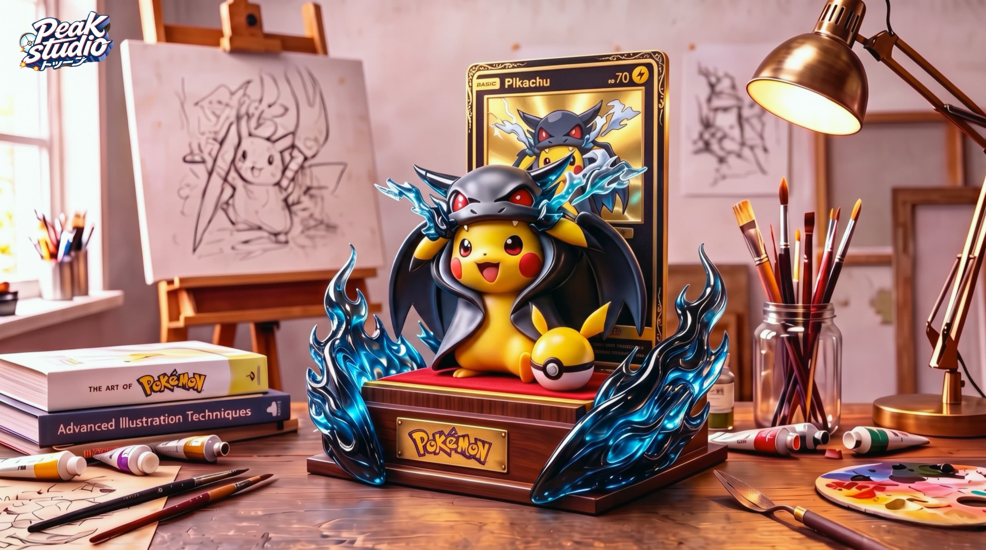 Pokemon Peak Studio Charizard Cape Pikachu 2