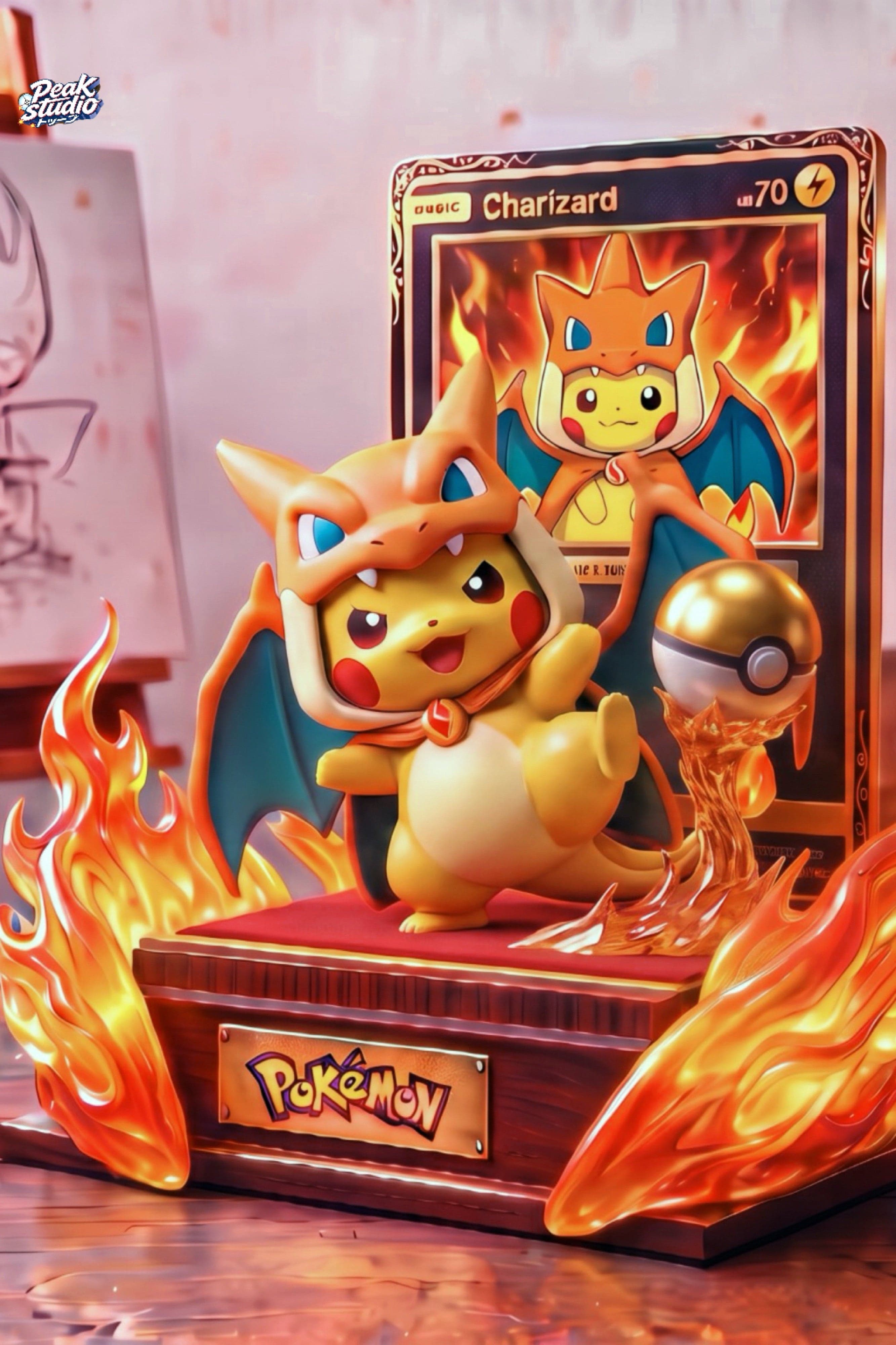 Pokemon Peak Studio Charizard Cape Pikachu 3