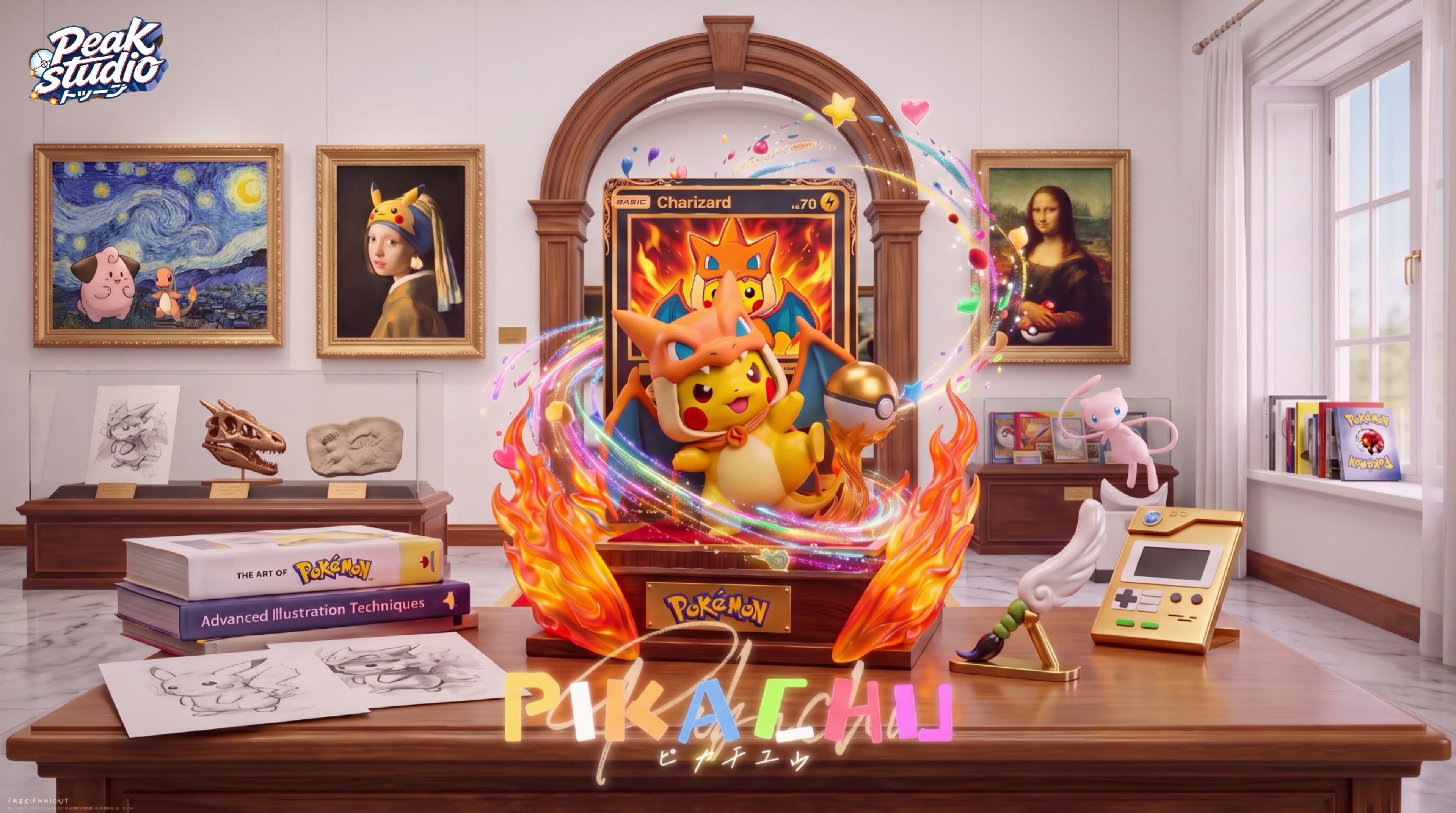Pokemon Peak Studio Charizard Cape Pikachu 5
