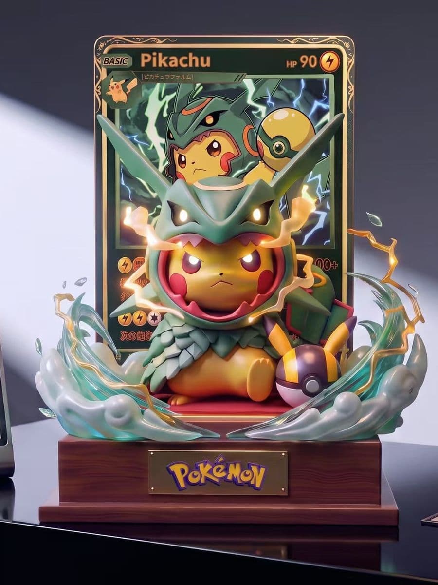 Pokemon Peak Studio Rayquaza Pikachu