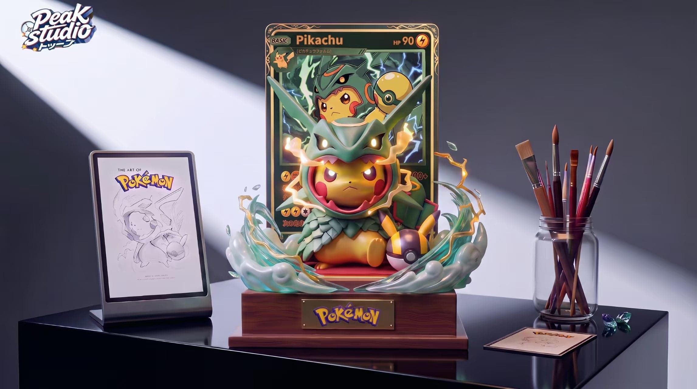Pokemon Peak Studio Rayquaza Pikachu 1