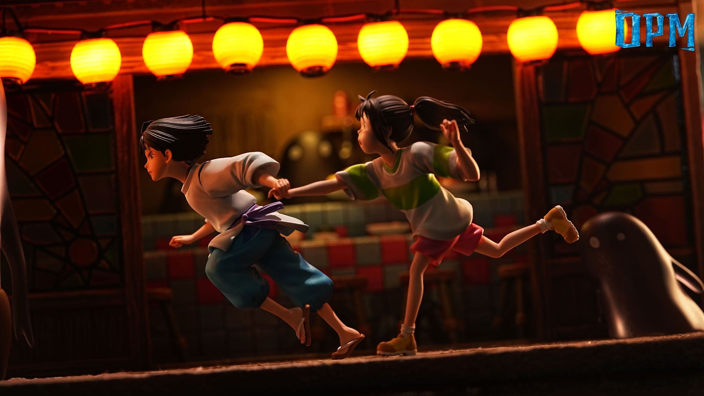 Spirited Away OPM Studio Running Chihiro and Haku 3