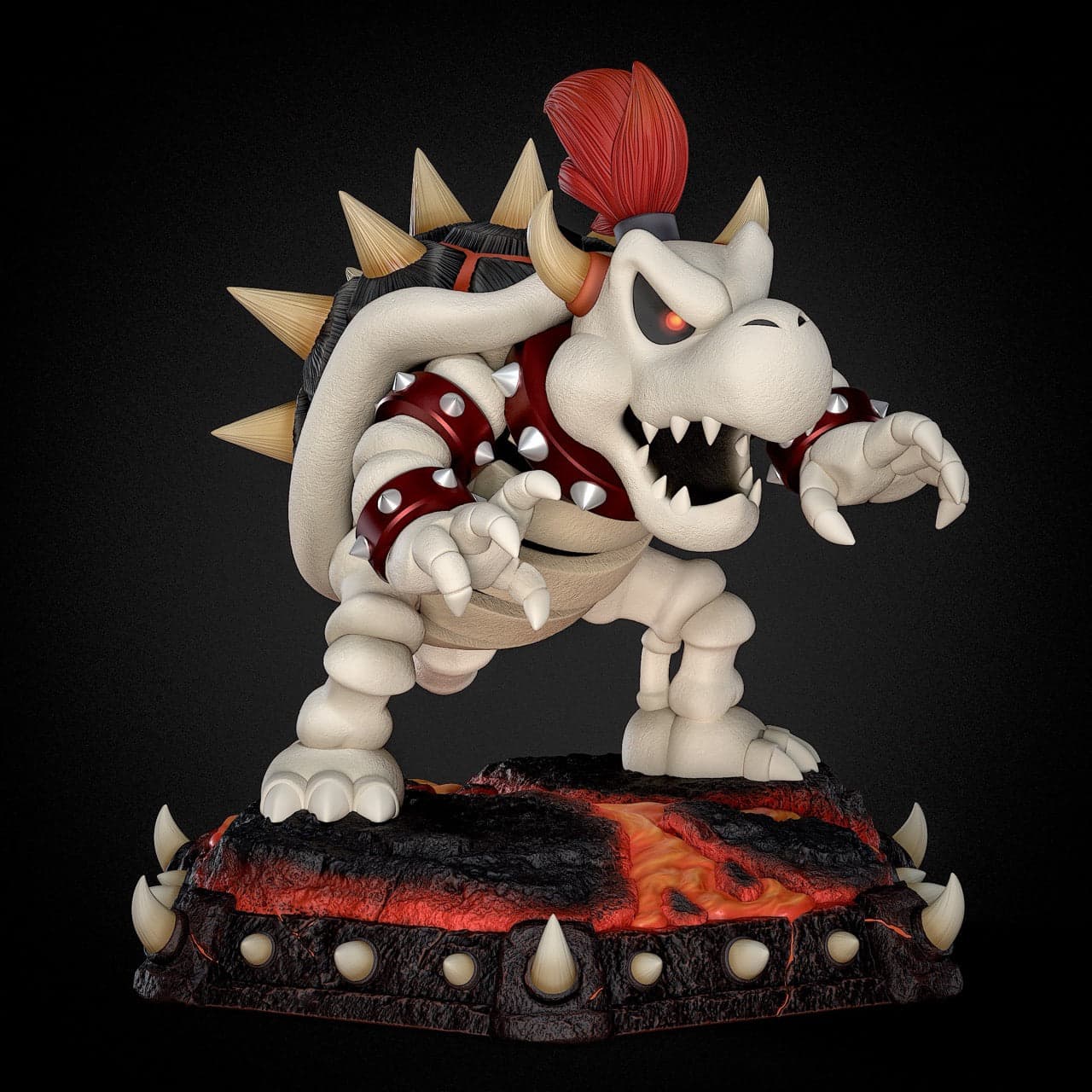 Super Mario Black Swan Collectibles Dry Bowser 5