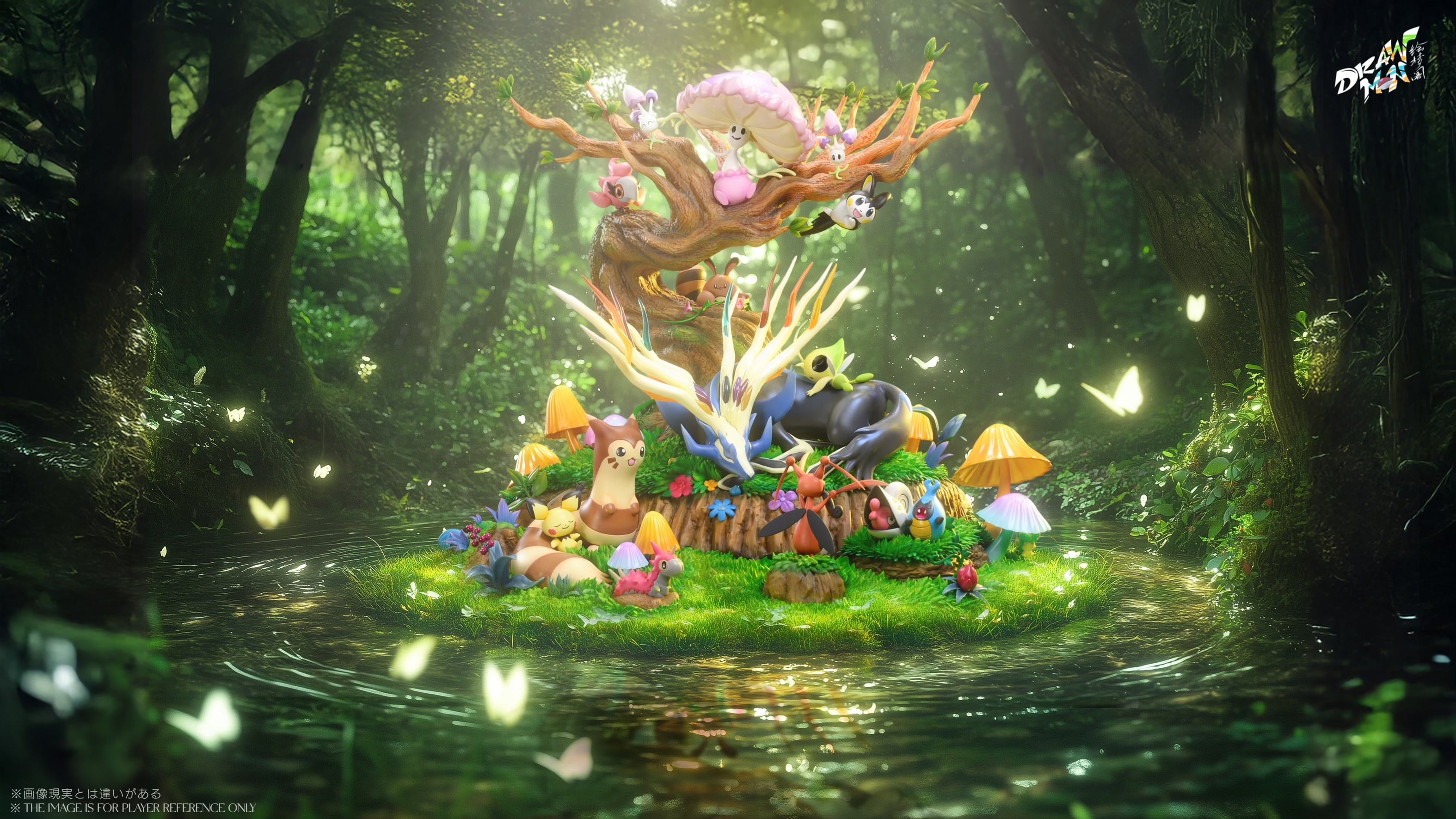 Pokemon Drawmon Studio Forest Xerneas