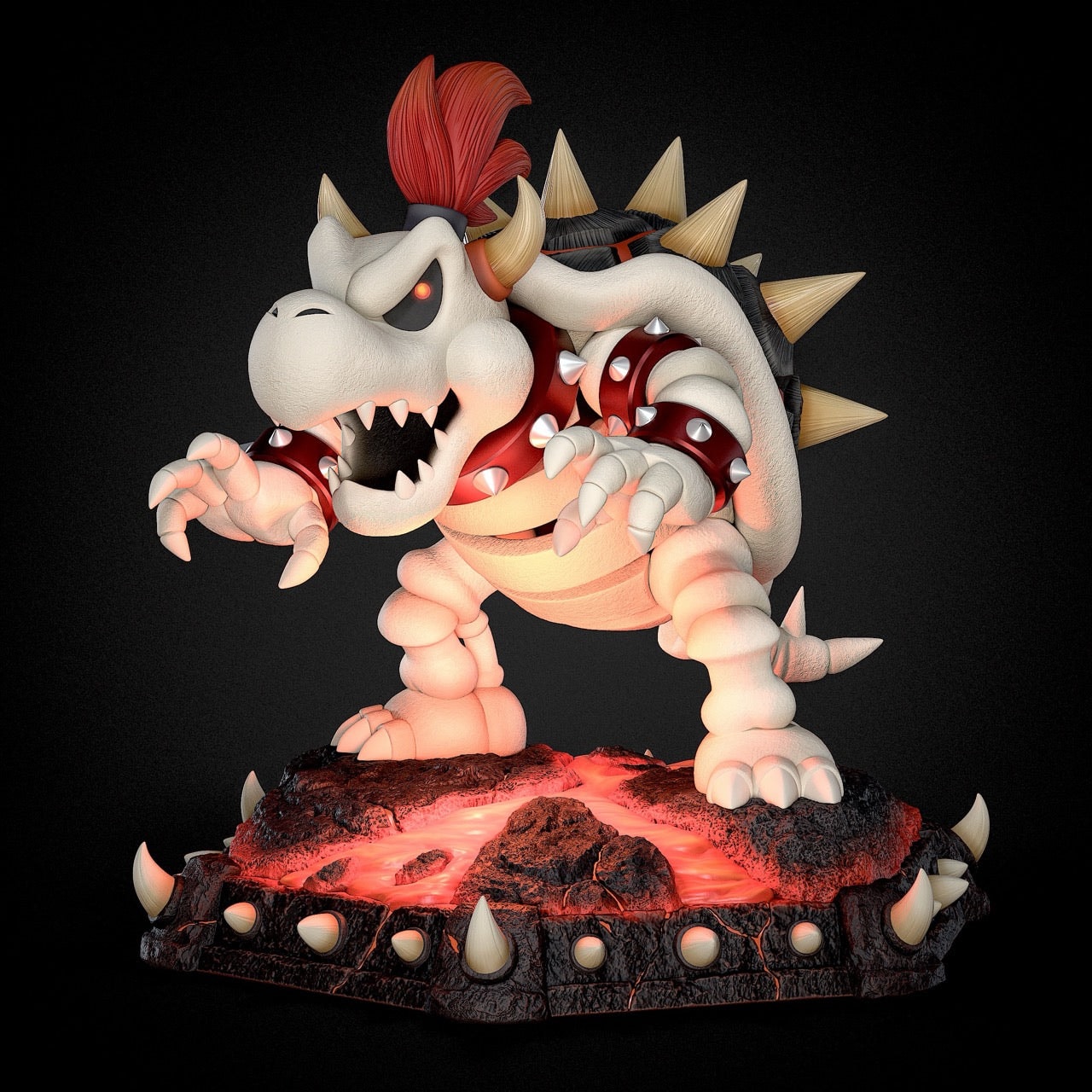 Super Mario Black Swan Collectibles Dry Bowser