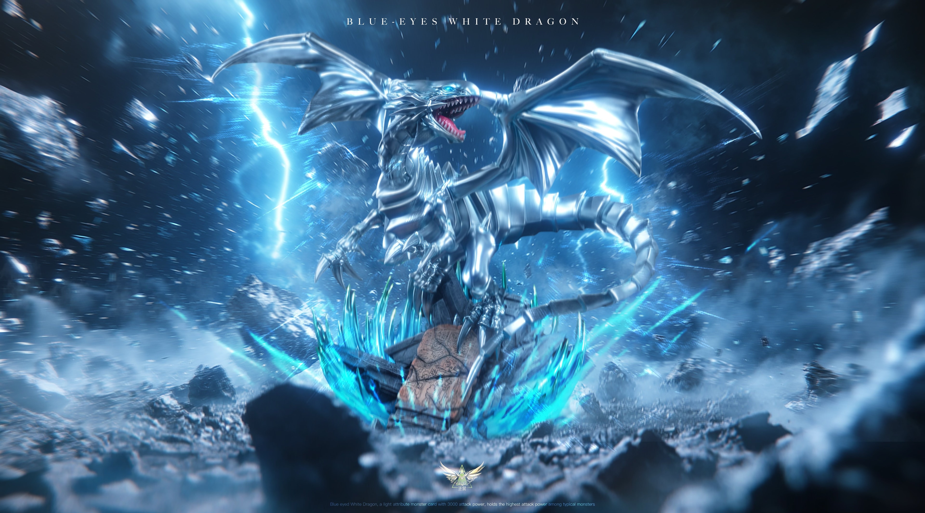 YuGiOh Sacred Wing Studio Blue Eyes White Dragon