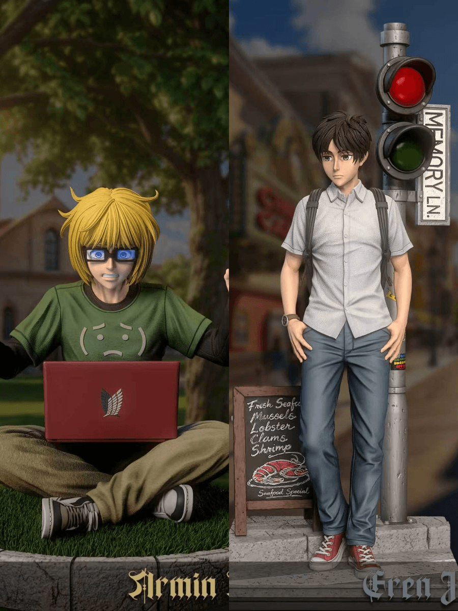 Attack on Titan Model Power Studio Eren Yeager X Armin Arlert