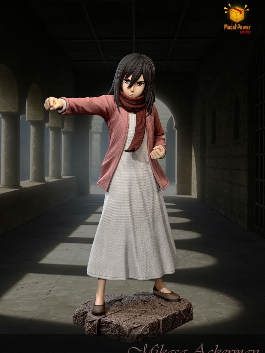 Attack On Titan Model Power Studio Kid Mikasa Ackerman