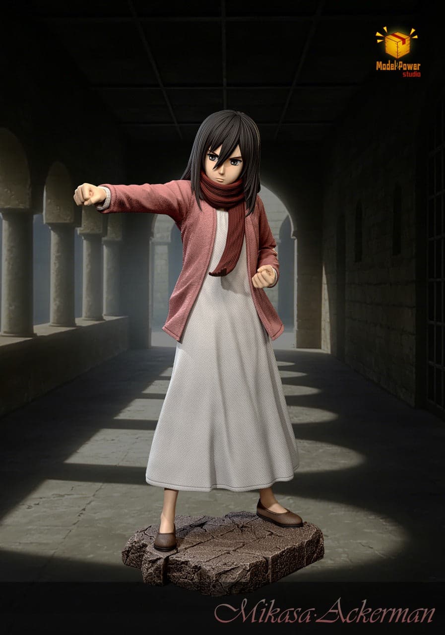 Attack On Titan Model Power Studio Kid Mikasa Ackerman