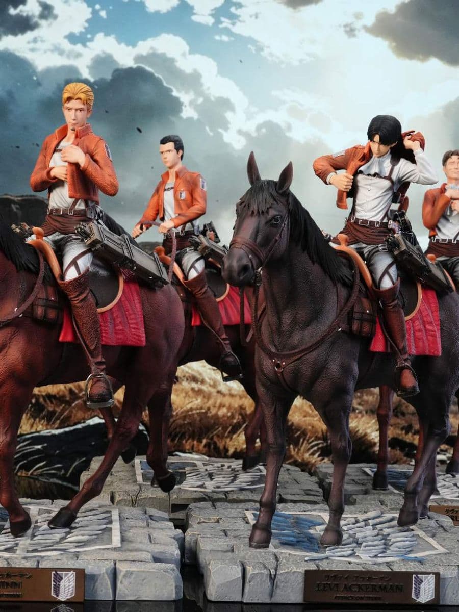 Attack on Titan TITAN Studio Levi Squad Gunter X Oruo X Erd