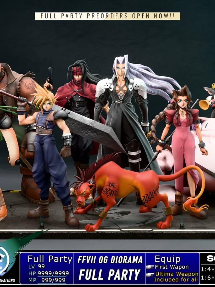 Final Fantasy VII Kintsukuroi Creations Full Team Diorama