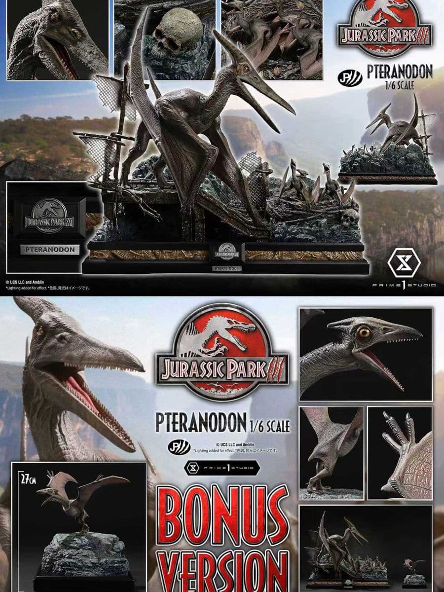 Jurassic Park Prime 1 Studio Pteranodon Licensed