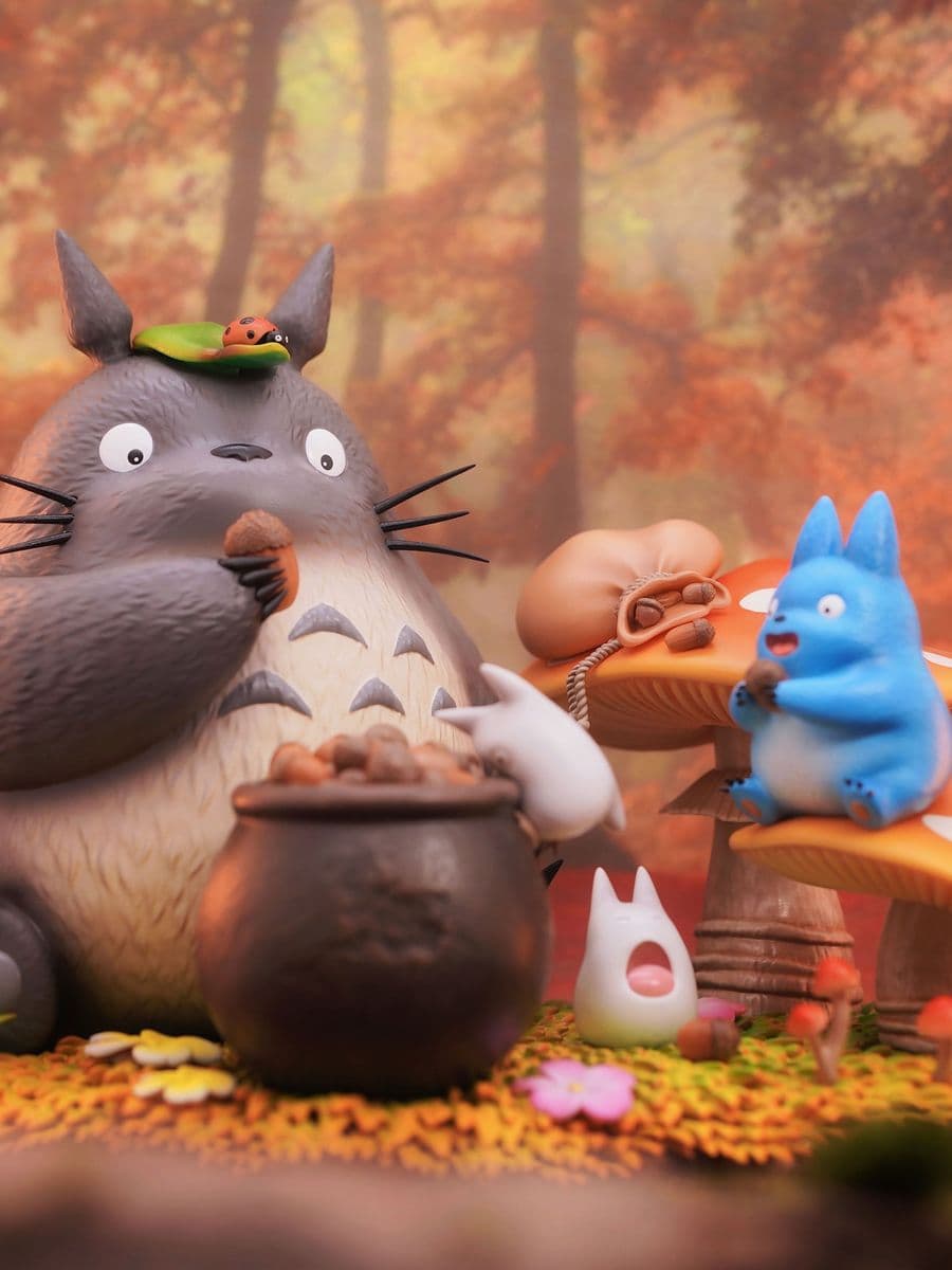 My Neighbor Totoro LongMiao Studio Eating Acorns Totoro Family