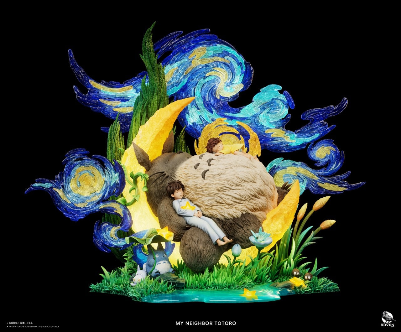 My Neighbor Totoro Raven Studio Totoro Under the Starry Night