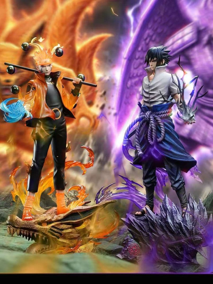 Naruto Ji Zhi Jing Studio Naruto and Sasuke