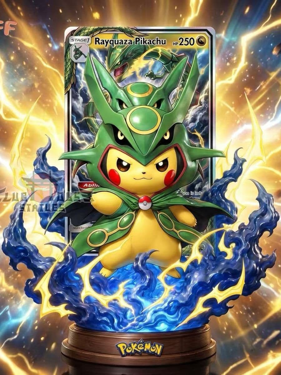 Pokémon Emo X Puff Studio Rayquaza Pikachu