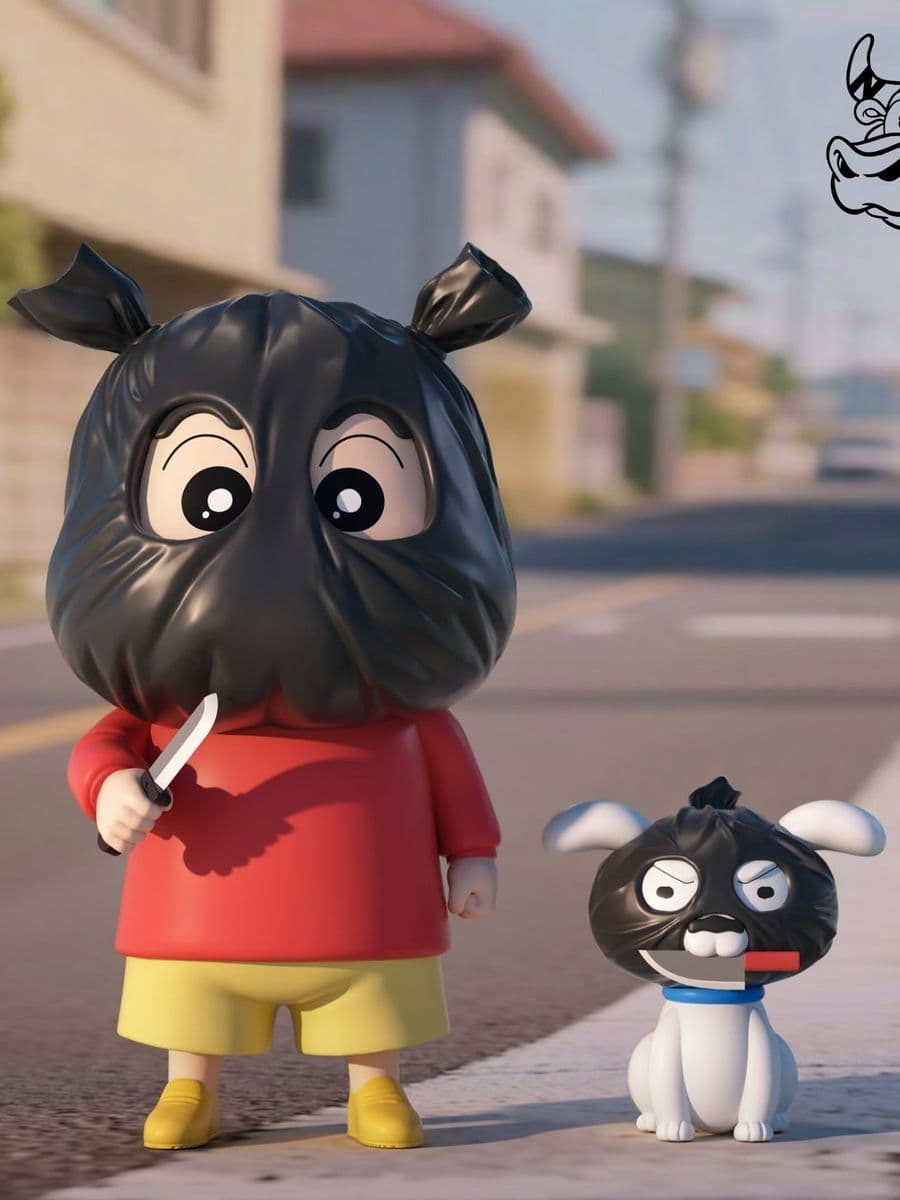 Shin Chan NIUZI Studio Robbery Shinnosuke Nohara x Shiro