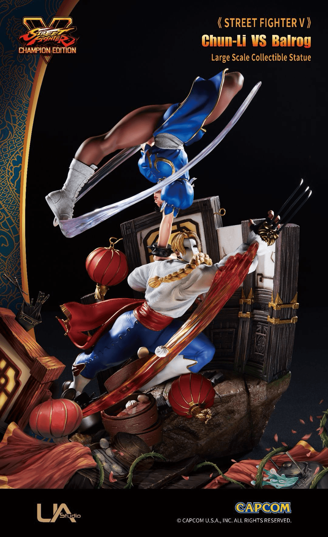 Street Fighter V: Champion Edition Unique Art Studio Chun Li VS Balrog Licensed