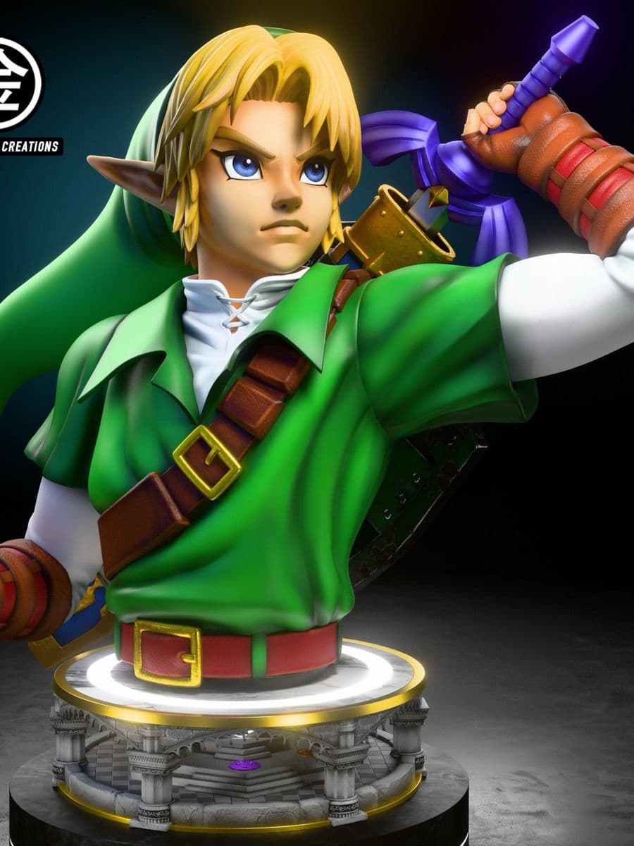 The Legend of Zelda Kintsukuroi Creations Oot Adult Link x Oot Dark Link Bust